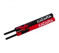 Schildkröt – Set d'épées souples Katana – 2 pièces – 80 cm Ø 6 cm – rouge/noir – jeux de plage