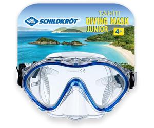 Schildkröt Funsports Lunettes de Plongée Tahiti pour Enfants, Masque de Plongée Junior, Lunettes de Natation, Silicone de Haute Qualité, Verre de Sécurité, Réglable, 940042, Bleu