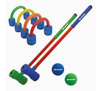 Schildkröt Jeu de Croquet Souple | Set en Mousse sécurisé pour Enfants | 2 maillets + 2 balles + 4 arceaux | Utilisation intérieure et extérieure | À partir de 3 Ans