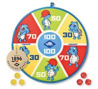 Schildkröt Jeu de Fléchettes Souples | Cible à Scratch Double Face Ø38 cm | 6 Fléchettes Scratch Incluses | Jeu de Fléchettes pour Enfants et Familles | Jeu Sécurisé pour Intérieur et Extérieur