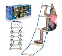 Schildkröt Jungle Ladder, Accessoire Jungle Line, Échelle de Corde Robuste de 2,5 mètres de Long, 6 Échelons en Bois de Haute Qualité