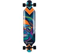 Schildkröt Longboard Freeride 41", Bois d'Érable Collé 9 Plis, Planche Complète avec Suspension à Essieu Suspendu, Roulements à Billes ABEC-11, Design: Cool Chimp, 510690 Taille Unique