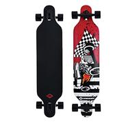 Schildkröt Longboard Freeride 41", Bois d'Érable Collé 9 Plis, Planche Complète avec Suspension à Essieu Suspendu, Roulements à Billes ABEC-11, Design: Hot Engine, 510693
