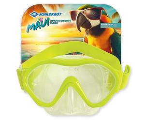 Schildkröt Lunettes de Plongée Maui pour Enfants avec Support pour Tuba | Conception Confortable avec Sangle Textile et Grande Fenêtre de Visualisation | Masque en Silicone Indéformable