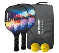 Schildkröt Set de Pickleball – 2 raquettes, 1 balle intérieure, 1 balle extérieure, sac de transport