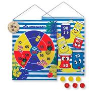 Schildköt Roll-Up Dart Set, Set de Fléchettes en Velcro Enroulable, Deux Côtés avec Différents Champs Cibles, 2 x 3 Balles Velcro, pour 2 Joueurs, 970143