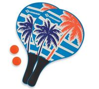 Schildkröt Raquettes de beachball Bois laqué - Poignée plastique noire - 2 balles - Sac filet