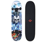 Schildkröt Skateboard Grinder 31", Planche Premium, Concave avec Double Kick, Ruban Adhésif, Bois d'Érable à 9 Plis, Roulements à Boules ABEC9, Design: Inferno, 510681