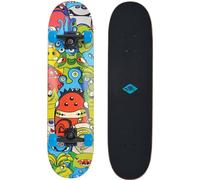 Schildkröt Skateboard (planche à roulettes) Slider 31", planche double kick concave, griptape, plateau 9 plis en érable, roulements ABEC7, design: Monsters, 510642