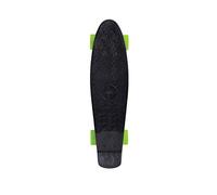 Schildkröt Skateboard Retro, Planche de Qualité Supérieure en Plastique PP, Robuste et Durable, ABEC7, Chariots en Aluminium, Roues en PU, Support Antidérapant, Couleur: Noir, 510703