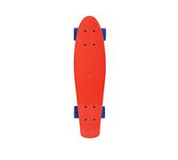 Schildkröt Skateboard Retro, Planche de Qualité Supérieure en Plastique PP, Robuste et Durable, ABEC7, Chariots en Aluminium, Roues en PU, Support Antidérapant, Couleur: Rouge, 510702