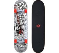 Schildkröt Skateboard roulettes 31´´, pour débutants, Planche Double Kick concave, Griptape, Plateau 9 Plis en érable, roulement ABEC5, Design: Phantom, 510601 Jeunesse Unisexe, Taille unique