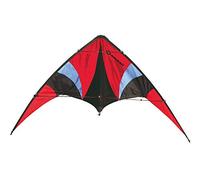 Schildkröt Stunt Kite 140, Cerf-Volant Acrobatique à Deux Lignes, 10 Ans, 74x140cm, avec Cordons en Polyester 25 KP, 2x30m sur Bobine Enrouleur, Échelle Beaufort 2-5, 970440, Rouge