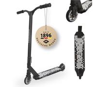 Schildkröt Trottinette Freestyle Kickless | Patinette Acrobatique en Aluminium | Système de Compression Intégré | Roues 110 mm en PU | pour Riders Ambitieux | Design Noir-Vert