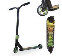 Schildkröt Trottinette Freestyle Kickless | Patinette Acrobatique en Aluminium | Système de Compression Intégré | Roues 110 mm en PU | pour Riders Ambitieux | Design Noir-Rouge
