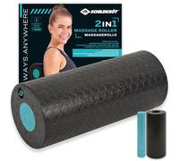 Schildkröt unisex - adult 2in1 massage roller | 2-piece self-massage set with removable core | medium hardness | fascia roller for functional training, black/blue, normal