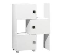 Schildmeyer 105849 Étagère coulissante, Blanche, 47 à 78 x 101 x 34,5 cm