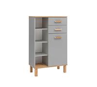 Schildmeyer 148815 Padua Buffet haut, gris platine/décor maison de campagne en chêne, 67,0 x 35,0 x 114,5 cm