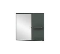 Schildmeyer 151451 Kent Miroir avec 2 Étagères, Vert Forêt, 67 x 12,2 x 60 cm