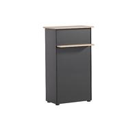 Schildmeyer 155642 Comptoir de réception, décor chêne Artisan/Noir, 65,8 x 44 x 110,5 cm