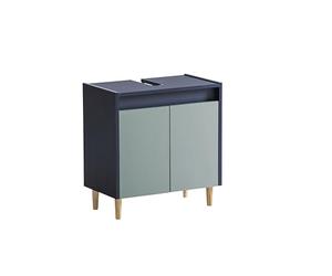 Schildmeyer 157032 Lovis Meuble sous-Vasque - Dimensions : 56,9 x 33 x 60,1 cm - Bleu Nuit/Bleu Pigeon