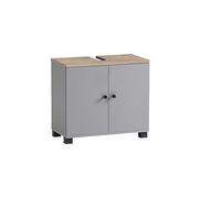 Schildmeyer 157426 Balto Meuble sous-lavabo, Gris Platine/Décor Chêne Sauvage, 59,8 x 32,6 x 62,4 cm