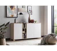 Schildmeyer 701768 Buffet Anouk, Décor Chêne Clair/Blanc Craie, 144,5 x 39 x 78,1 cm