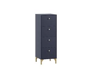Schildmeyer Alfa 155476 Commode, Bleu Nuit/Couleur Or, 40 x 40 x 116,7 cm
