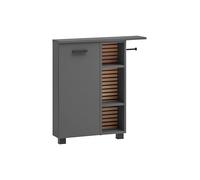 Schildmeyer Armoire de Niche Katta 158594 - Anthracite/Panneau Acoustique - 70,7 x 17,0 x 74,3 cm