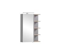 Schildmeyer Balto 157387 Armoire De Toilette À Miroir, Gris Platine/Décor Chêne Sauvage, 49,7 x 16,0 x 74,4 cm