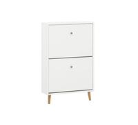 Schildmeyer Bjarne Armoire à Chaussures 158671, Blanc Mat, 59,8 x 19,5 x 92,2 cm, Peu encombrante