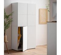 Schildmeyer Cap 702029 Ensemble Armoire avec Serrure Électronique, Matériaux en Bois, Blanc Mat