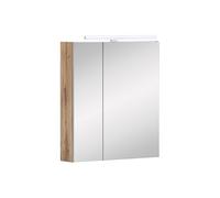 Schildmeyer Duo 146542 Armoire à Miroir, décor Maison de Campagne en chêne, 60 x 16 x 74,7 cm