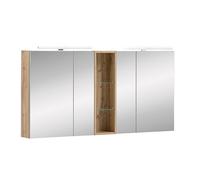 Schildmeyer Duo 701523 Armoire Double à Miroir, décor Maison de Campagne en chêne, 140 x 16 x 74,7 cm