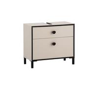 Schildmeyer Edda 159682 Meuble sous-lavabo, Beige Crème, 65,1 x 33 x 59,1 cm