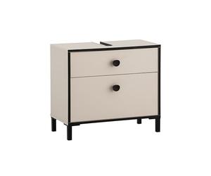 Schildmeyer Edda 159682 Meuble sous-lavabo, Beige Crème, 65,1 x 33 x 59,1 cm