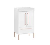 Schildmeyer Gloria II 150095 Lavabo, Blanc/Or Rose, 50 x 36 x 89,3 cm