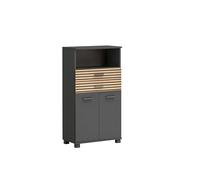 Schildmeyer Katta 158586 Buffet Haut Anthracite/Panneau Acoustique, 59,8 x 32,6 x 110,5 cm