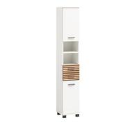 Schildmeyer Katta 158589 Armoire Haute Blanc Mat/Panneau Acoustique, 30,3 x 32,6 x 180,9 cm
