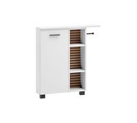 Schildmeyer Katta 158593 Armoire de Niche Blanc Mat/Panneau Acoustique, 70,7 x 17,0 x 74,3 cm