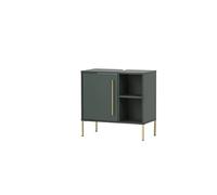 Schildmeyer Kent 151133 Meuble sous-lavabo, Vert forêt/doré, 65,3 x 33,1 x 63,3 cm