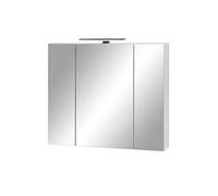 Schildmeyer Limone Armoire De Toilette avec Miroir, Matériau Dérivé du Bois, Blanc Mat, 80 x 74,4 x 16 cm