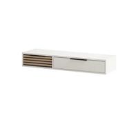 Schildmeyer Loft 157181 Table Console, Blanc Mat/Aspect Panneaux acoustiques, 103,7 x 32,1 x 16,4 cm