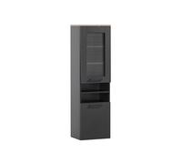Schildmeyer Malte 155782 Armoire Haute, Noir Mat/chêne Artisan, 40,3 x 32 x 138,3 cm
