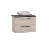 Schildmeyer Maxim 701842 Lavabo Rond À Poser, Décor Chêne Sable/Aspect Marbre