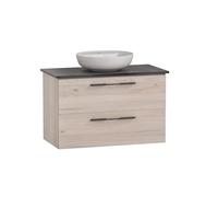 Schildmeyer Maxim 701845 Lavabo Rond À Poser, Décor Chêne Sable/Aspect Marbre