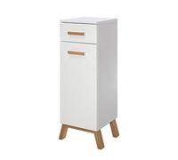 Schildmeyer Meuble de Salle de Bain, 1 türiger, Bois, 32,5 x 35 x 102,9 cm, Blanc Brillant