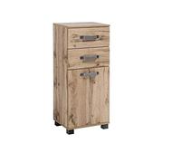 Schildmeyer Milan 134885 Meuble Bas - Dimensions : 40,3 x 32 x 94,8 cm - Décor chêne Style Maison de Campagne