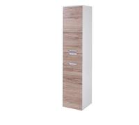 Schildmeyer Rilana 130511 Armoire Haute, Blanc Brillant/Argent fumé, Taille Unique, 159 x 33 x 35 cm