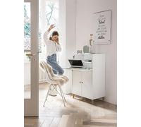 Schildmeyer Secrétaire, Matériau Dérivé du Bois, Blanc, 65,2 x 39 x 101,7 cm